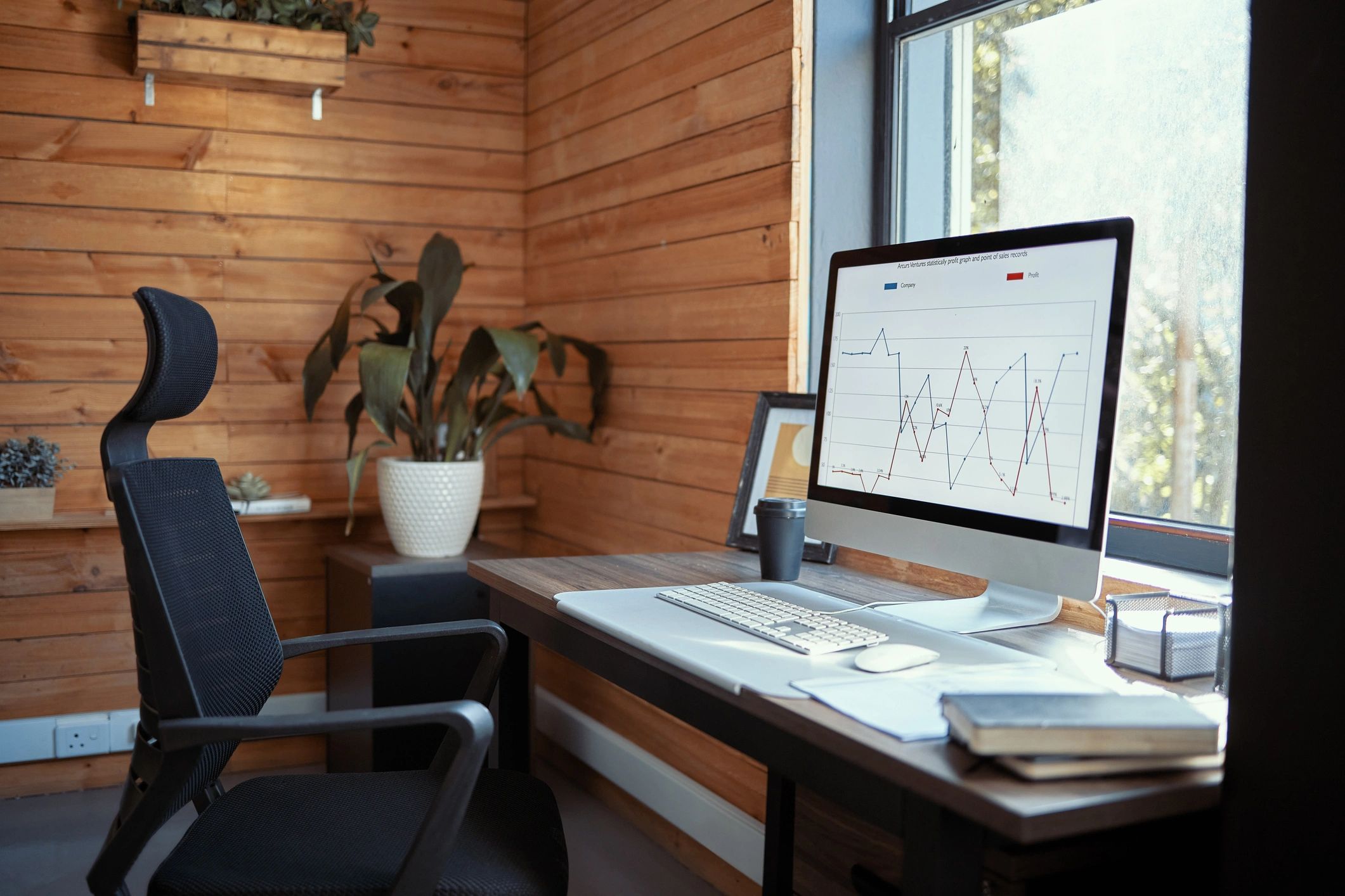 Workstation with computer representing coding and claims operations