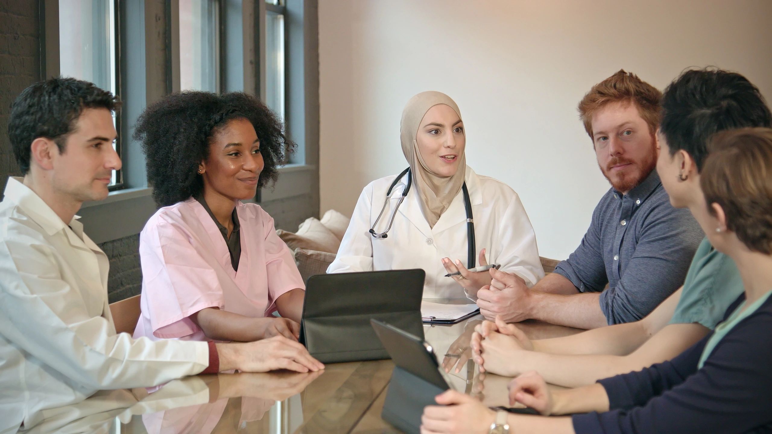 Practice team in a modern clinic office